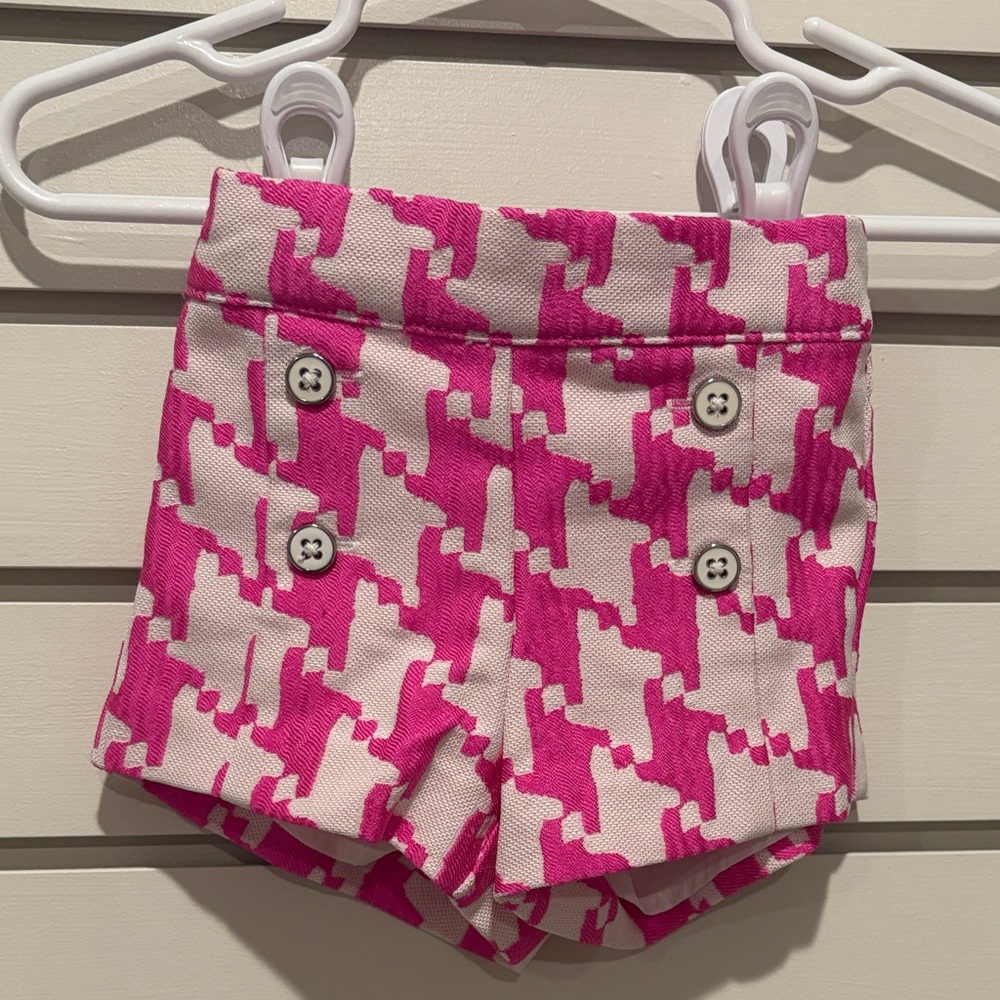 Janie and Jack Pink and White Shorts